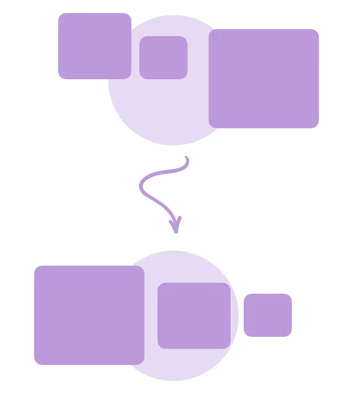 An abstract image showing ParagraphAI Long Form putting text in order so you can say what you mean.