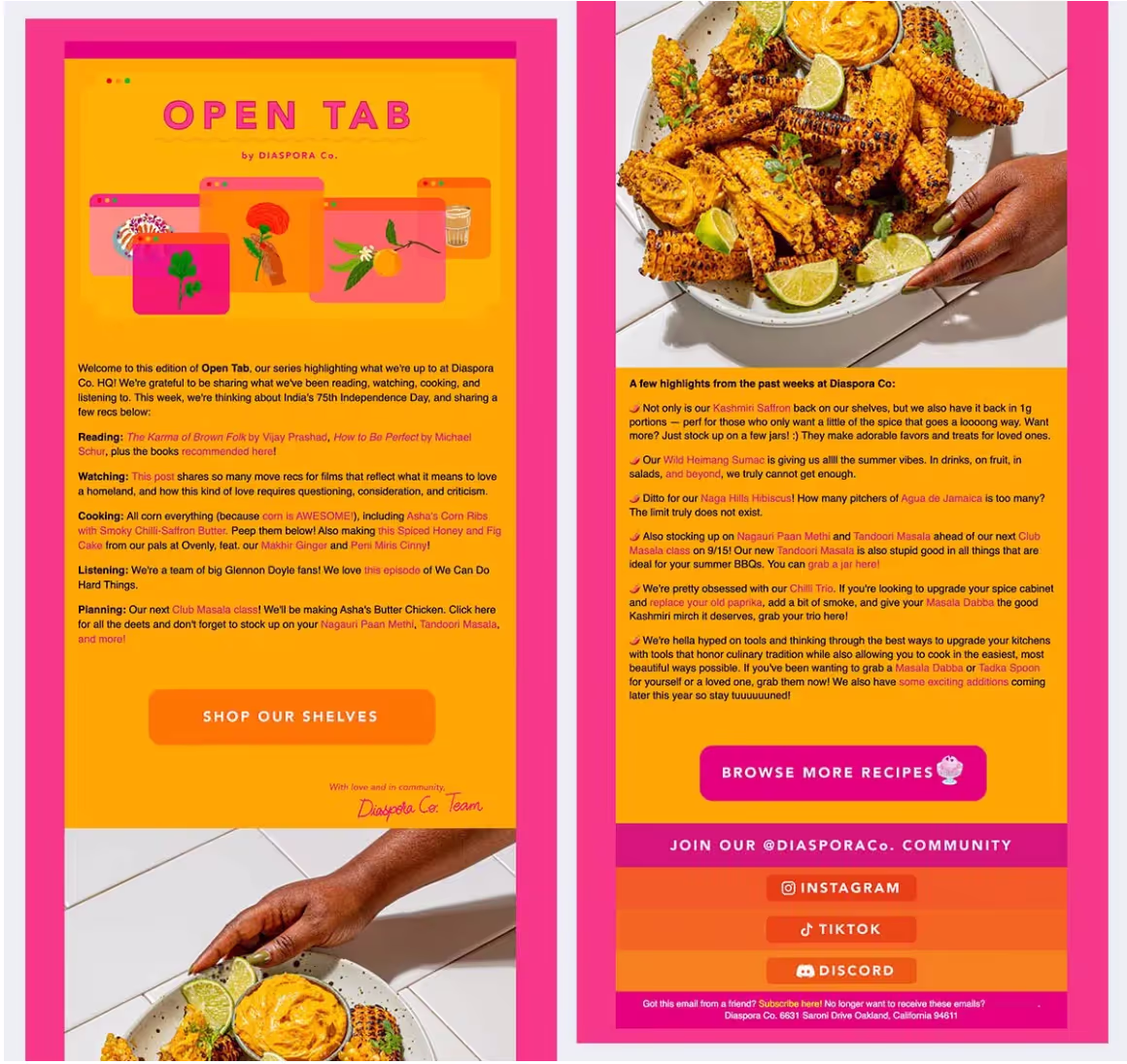 Example of a newsletter.